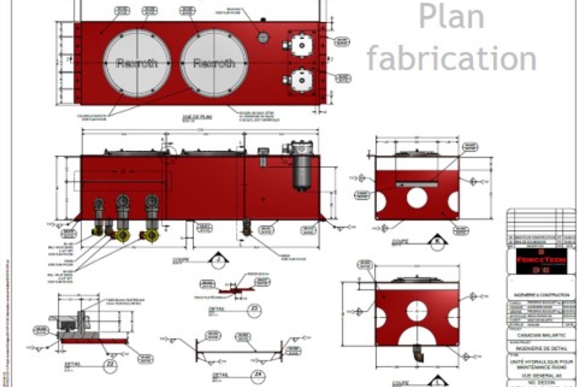 Plan de fabrication - HP Hydraulique
